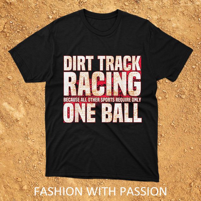 One Ball Dirt Track Racing Black T-Shirt