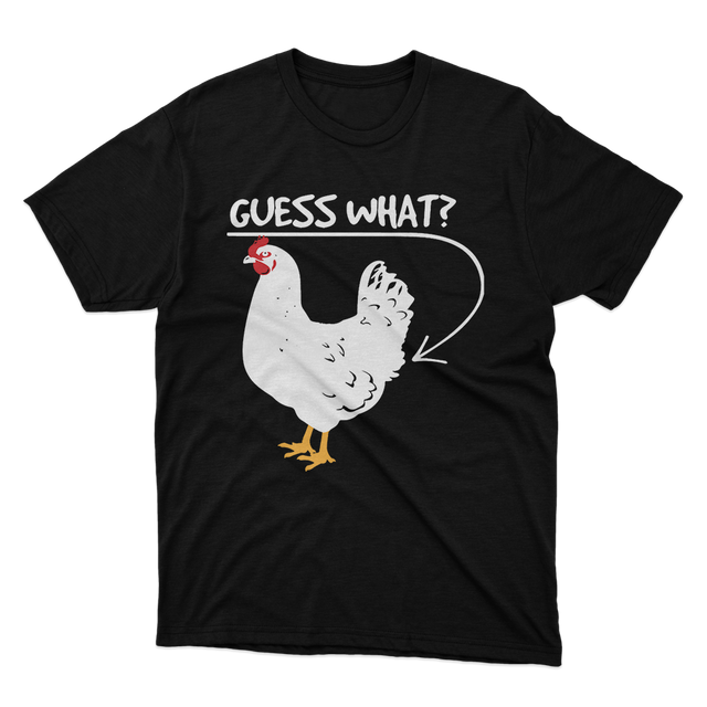 Funny Guess What? Chicken Butt! Black Hoodie | Fan Made Fits