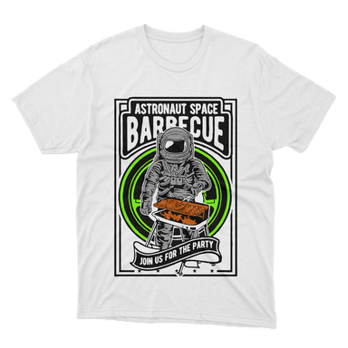 Astronaut Space Barbeque Join Us For The Party White T-Shirt