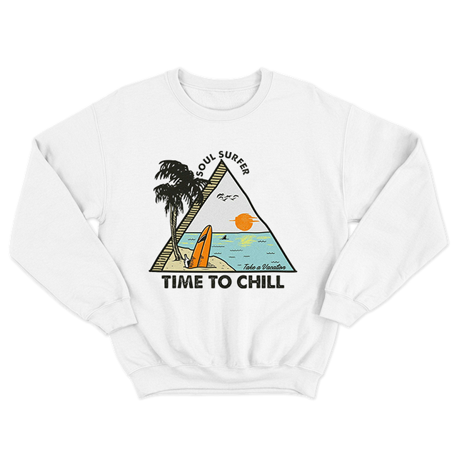 Soul Surfer Time To Chill White Sweatshirt