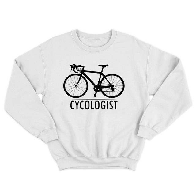 Cycologist Bike White Sweatshirt 