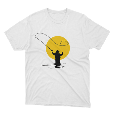 Fisherman Sunset White T-Shirt