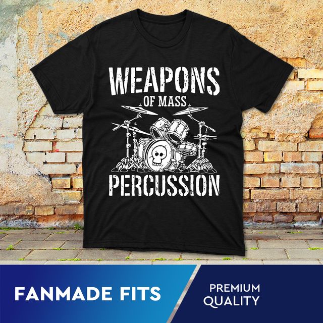 Weapons Of Mass Percussion Drummer Black T-Shirt