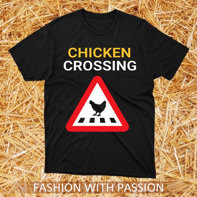 Crossing Chickens Black T-Shirt