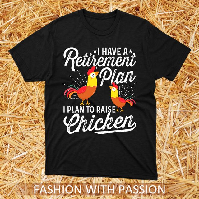 My Retirement Plan Chickens Black T-Shirt