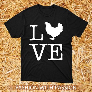 LOVE Chickens Black T-Shirt