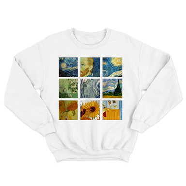 Vincent van Gogh Paintings Aesthetic White Sweatshirt