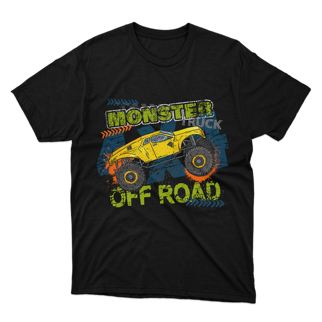 Monster Truck Off Road Black T-Shirt