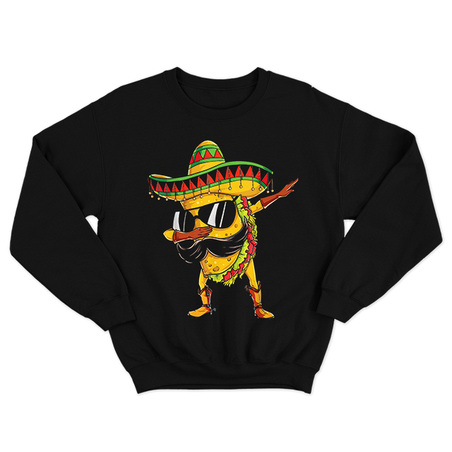 Cinco de Mayo Festival Dabbing Taco Black Sweatshirt