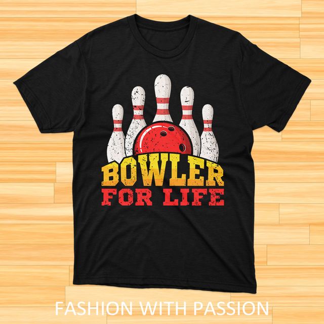 Bowler For Life Bowling Black T-Shirt