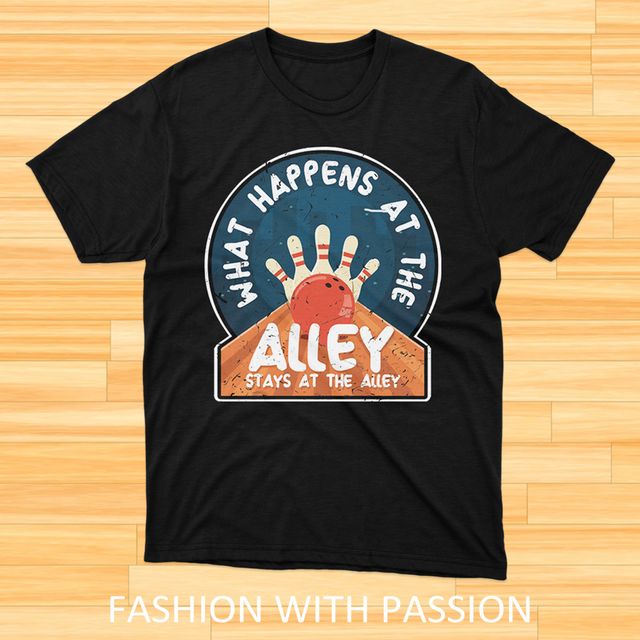 What Happens At The Alley Bowling Black T-Shirt