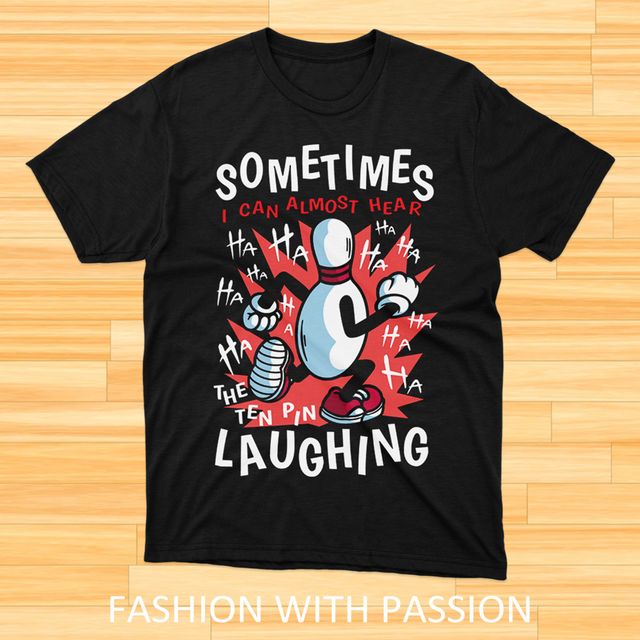 Ten Pin Laughing Bowling Black T-Shirt