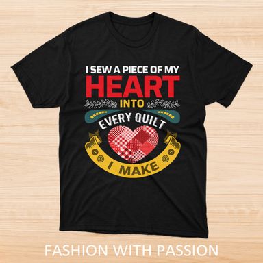 Piece Of My Heart Quilting Black T-Shirt