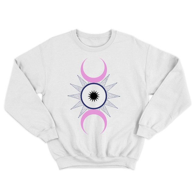 Cosmic Desert Moon Symbol White Sweatshirt