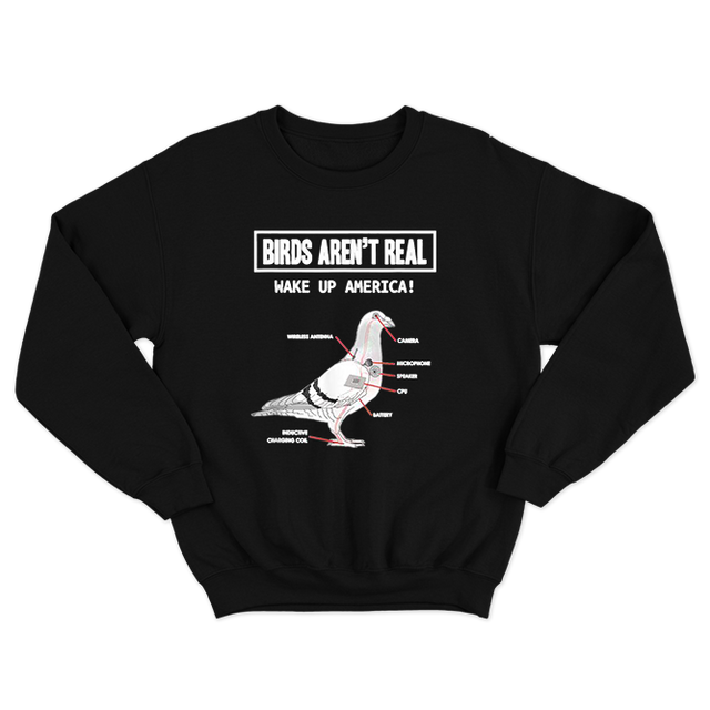 Birds Wake Up America Black Sweatshirt