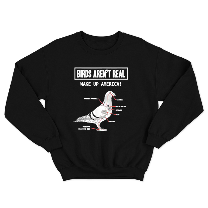Birds Wake Up America Black Sweatshirt image 1