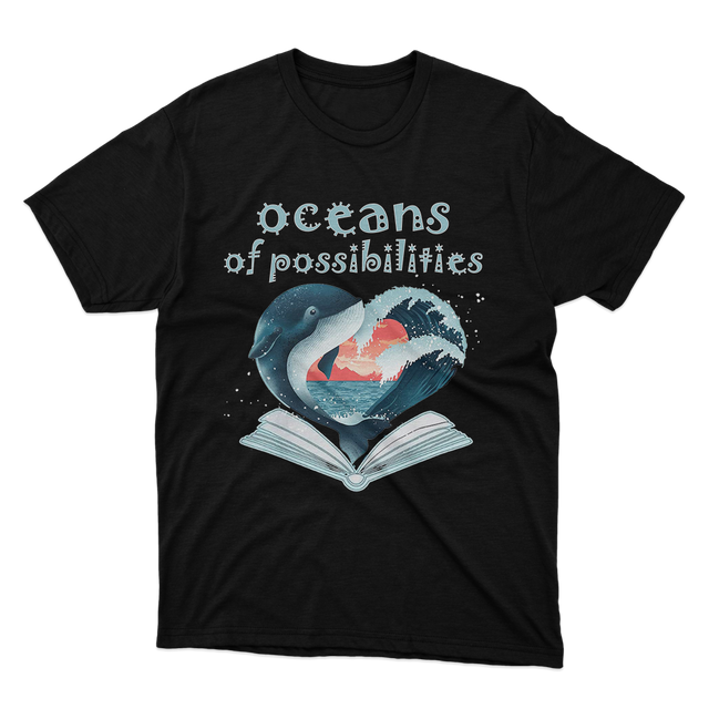 Oceans Of Possibilities Summer Reading Black T-shirt