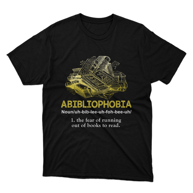 Abibliophobia Black T-Shirt