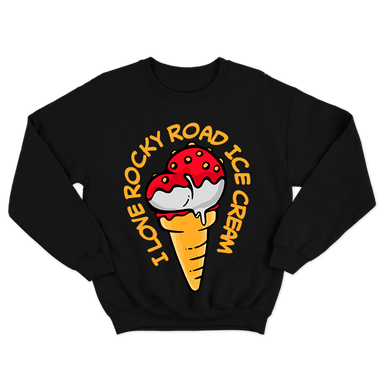 I Love Rocky Road Ice Cream Black Sweatshirt