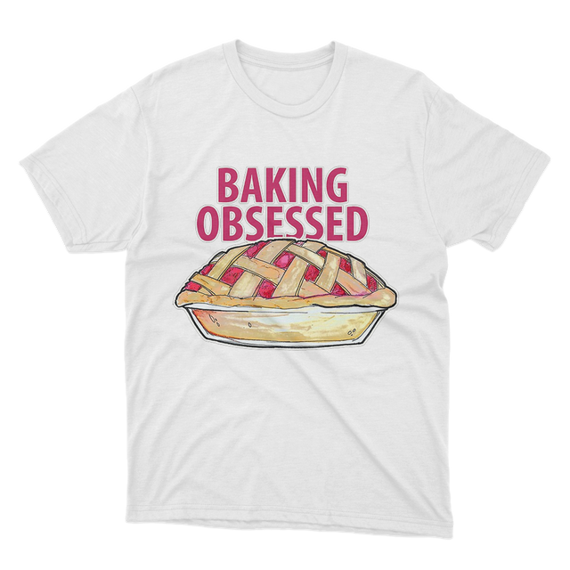 Baking Obsessed Strawberry Rhubarb Pie White T-Shirt