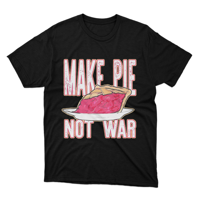 Make Pie Not War Black T-Shirt