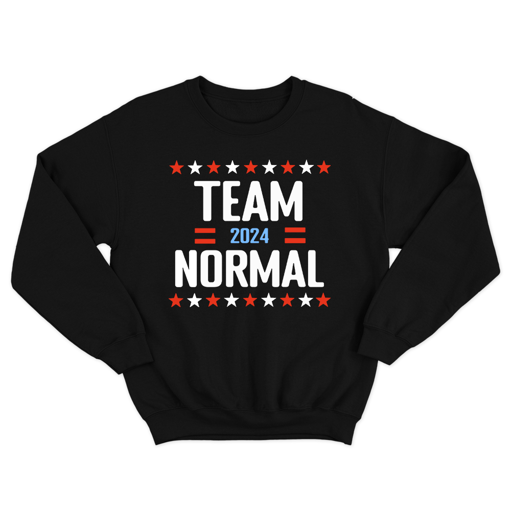Team Normal 2024 Black Sweatshirt Fan Made Fits