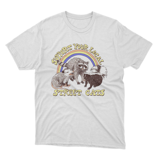 Support Local Street Cats White T-Shirt