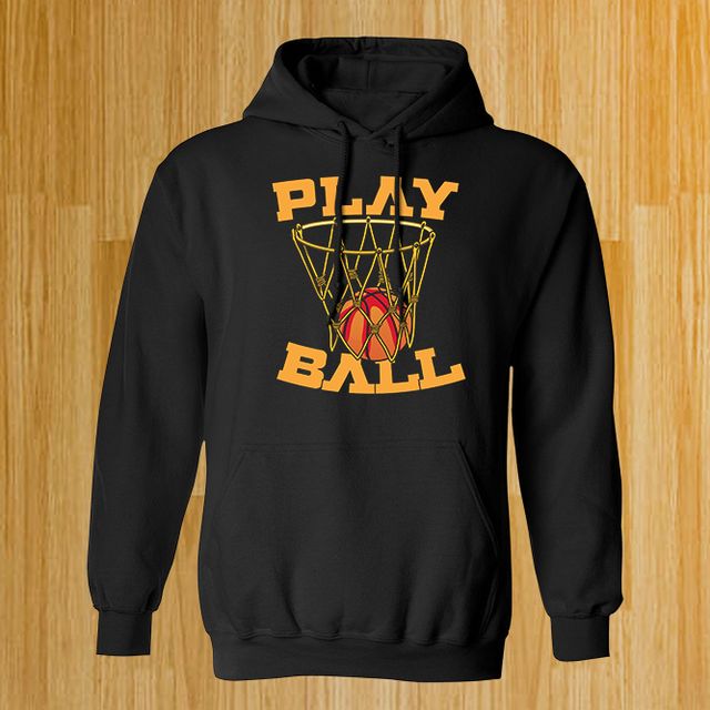 Play Ball Black Hoodie