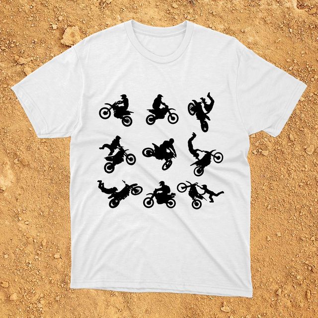 Cool Dirt Biking White T-Shirt