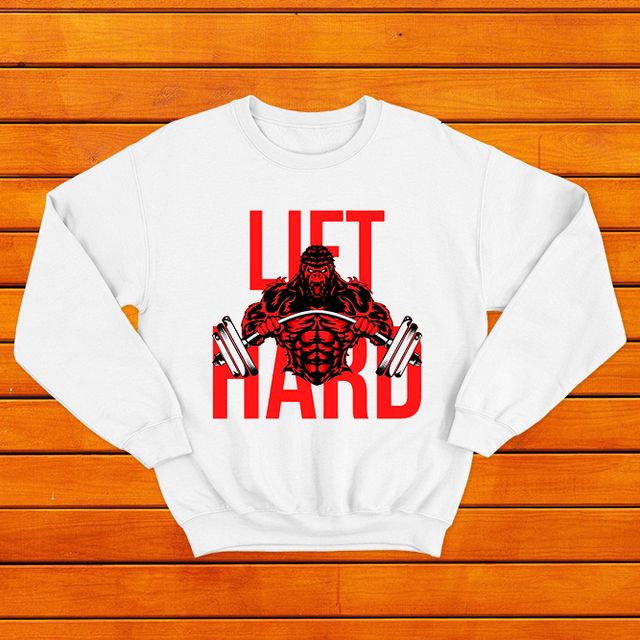 Hard Lift White Sweatshirt