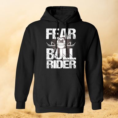 Fear The Bull Rider Black Hoodie