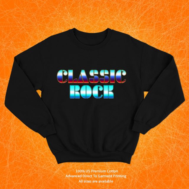 Retro Classic Rock Black Sweatshirt