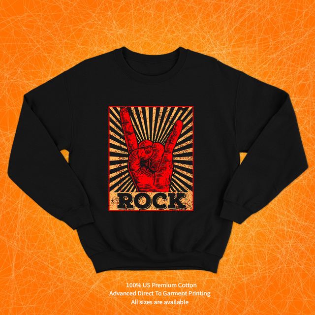 Rock Hand Black Sweatshirt