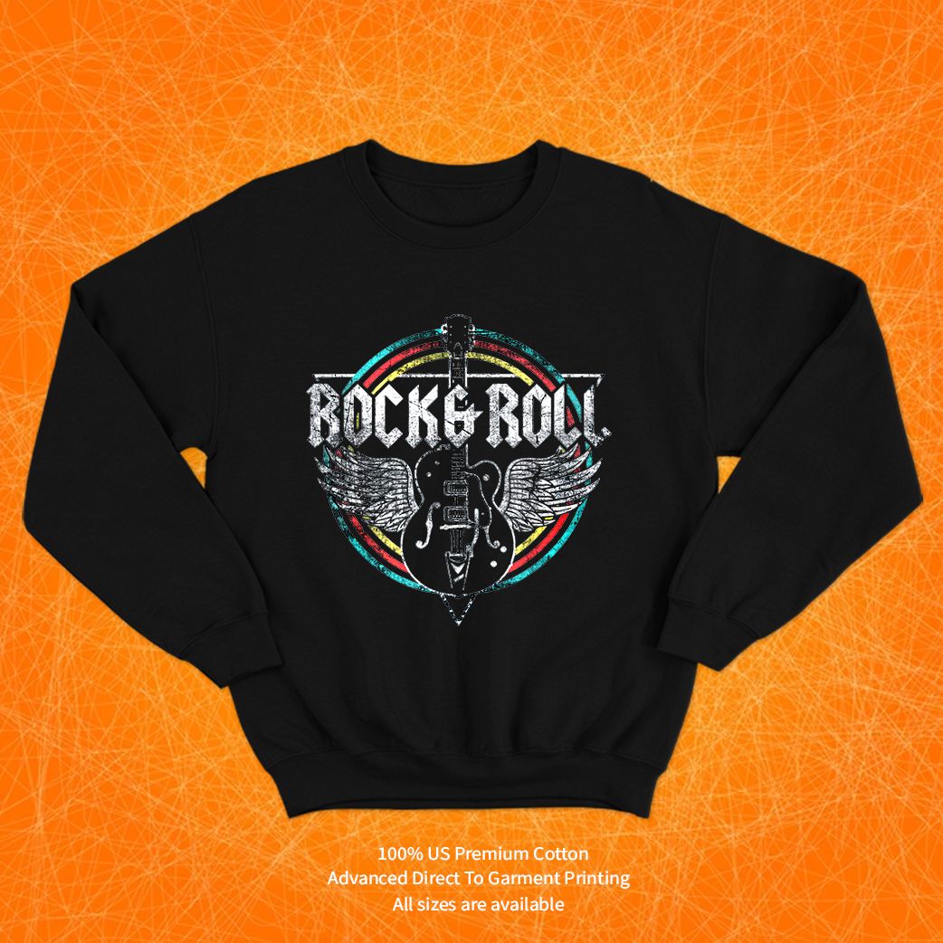 Rock And Roll 3 Black Sweatshirt image 1