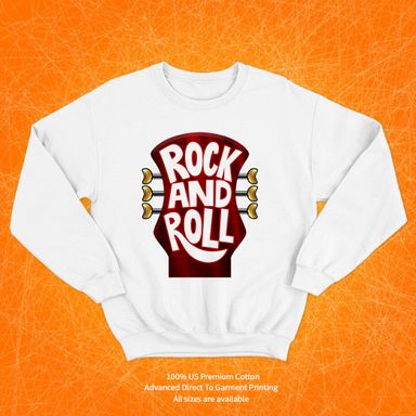 Rock and Roll 2 White Sweatshirt