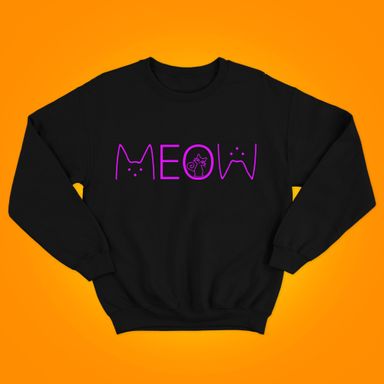 Meow Black Sweatshirt