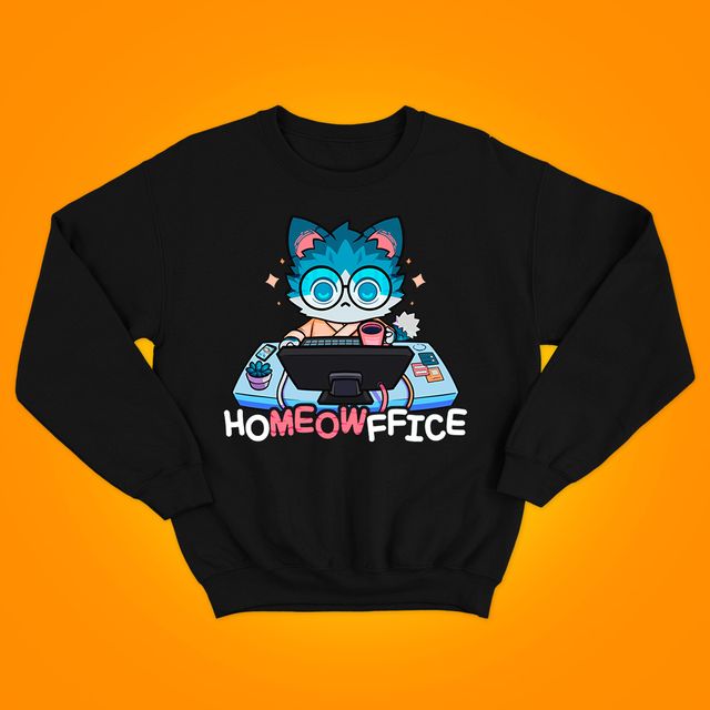 HoMeowffice Black Sweatshirt