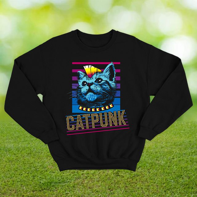 CatPunk Black Sweatshirt