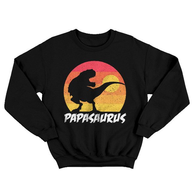 Papasaurus Black Sweatshirt