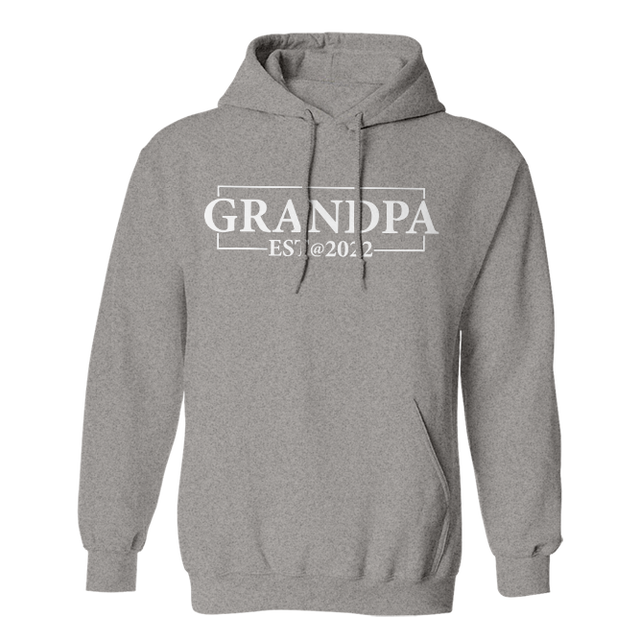 Promoted to Grandpa Grey Hoodie