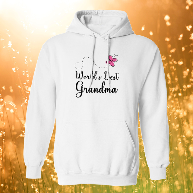 World's Best Grandma White Hoodie
