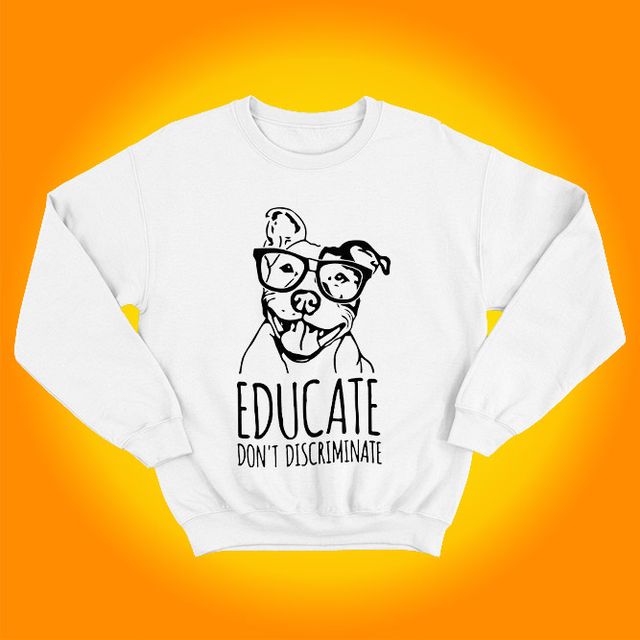 Educate Don’t Discriminate White Sweatshirt