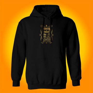 Rescue The Unwanted Save The Injured Black Hoodie