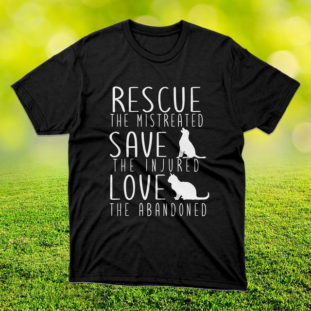 Rescue The Mistreated Save The Injured Black T-Shirt