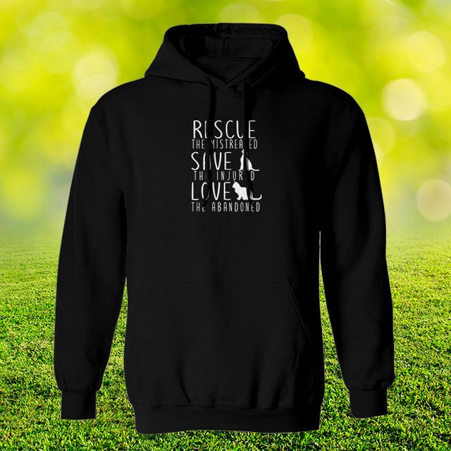 Rescue The Mistreated Save The Injured Black Hoodie