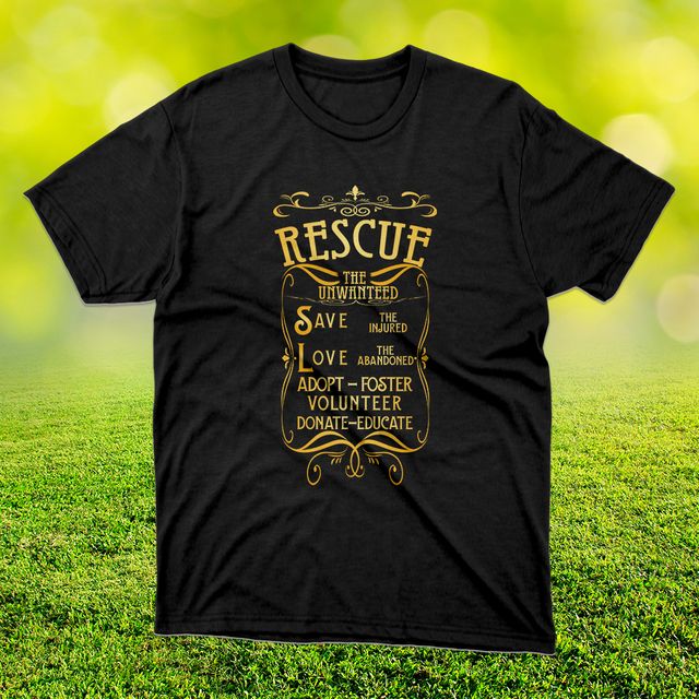 Rescue The Unwanted Black T-Shirt