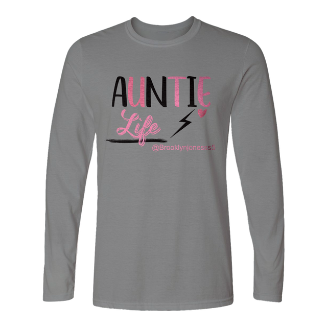 Auntie Life Gray Long Sleeved Shirt