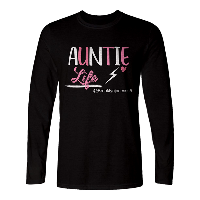 Auntie Life Black Long Sleeved Shirt