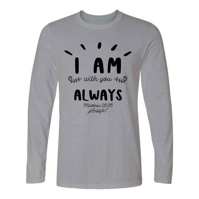 I am Always With You Gray Long Sleeved Shirt