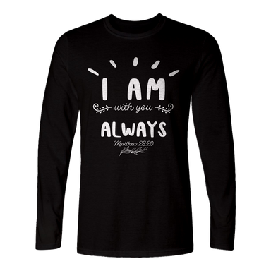 I am Always With You Black Long Sleeved Shirt